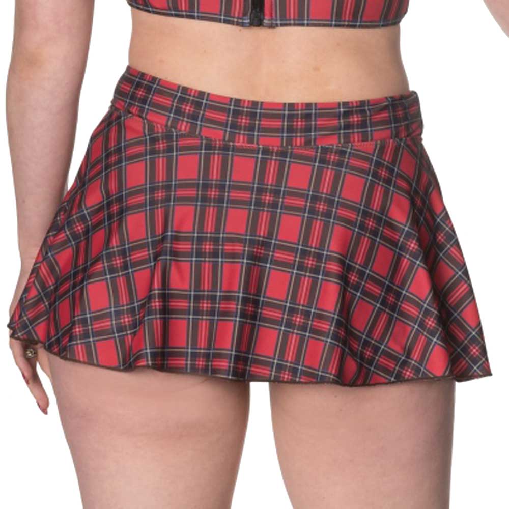 Banned - Wild plains tartan Pantalon de bikini - Rouge